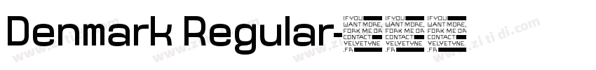 Denmark Regular字体转换
